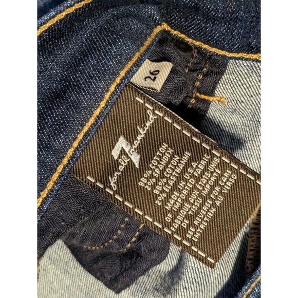 7 For All Mankind Dark the relaxed skinny women shorts Sz. 26 - Picture 7 of 10